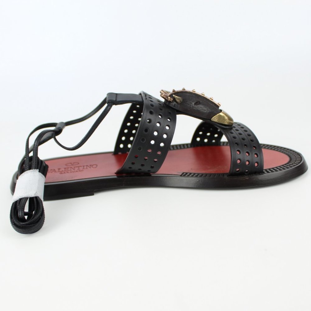 NEW VALENTINO GARAVANI RUNWAY Ankle Sandals, Black, EU 37 - Picture 8 of 14